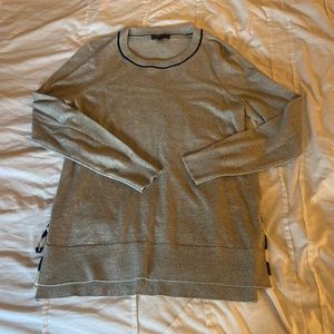 Side tie merino sweater